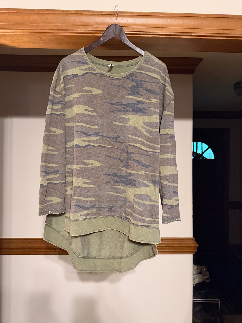 Z Supply Olive Green Camo Tunic Top